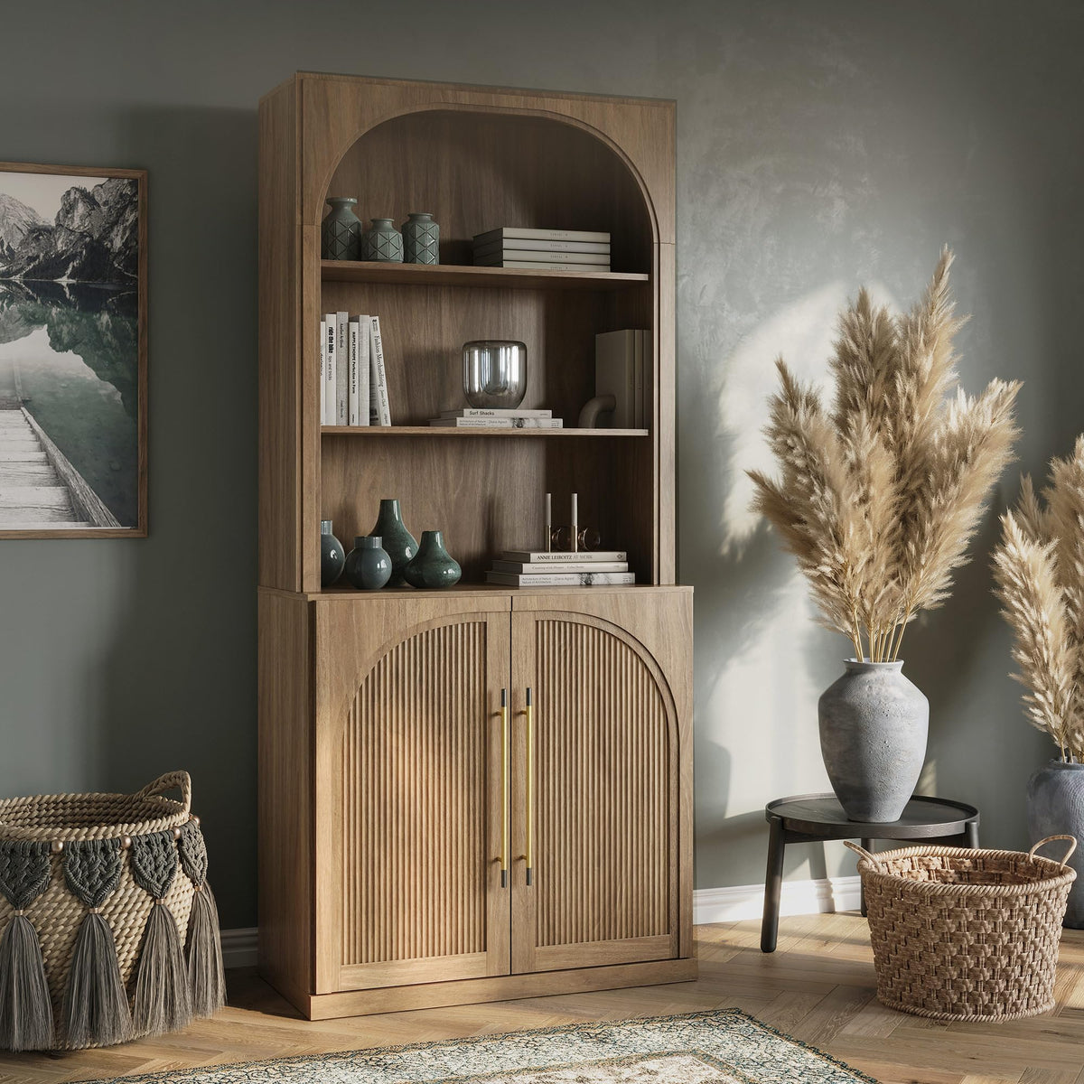 Dual-Zone Display Bookcase