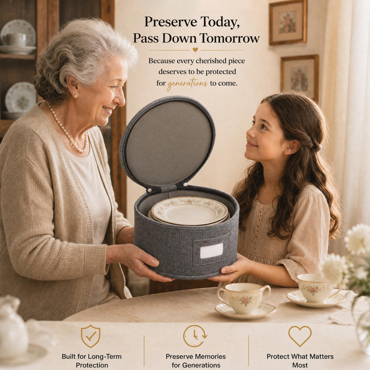 5-Piece Dinnerware Storage Set