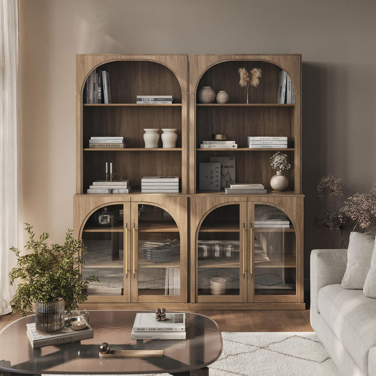 Dual-Zone Display Bookcase