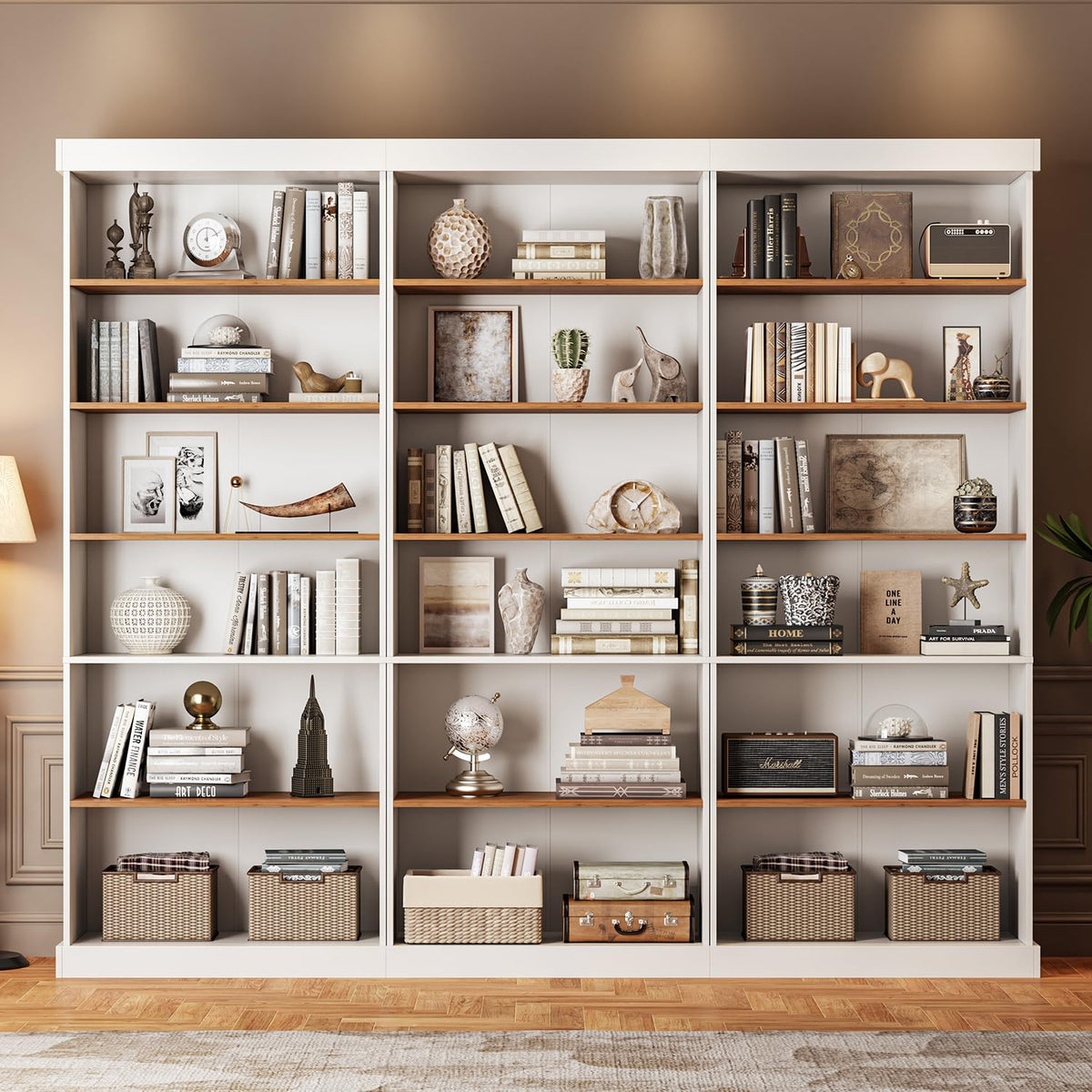Farmhouse Glass-Door Bookcase