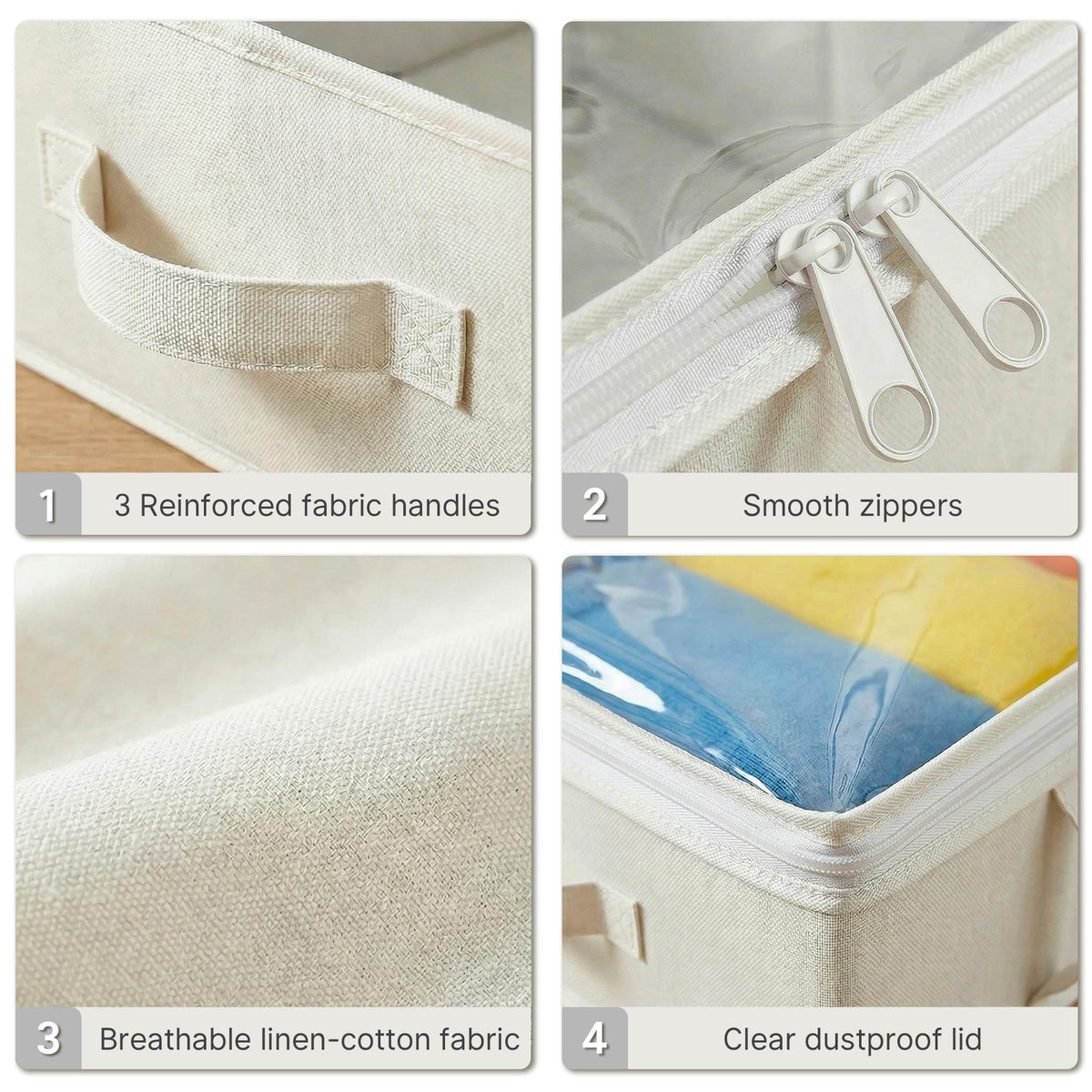 2-Pack Reinforced Underbed Storage Bins