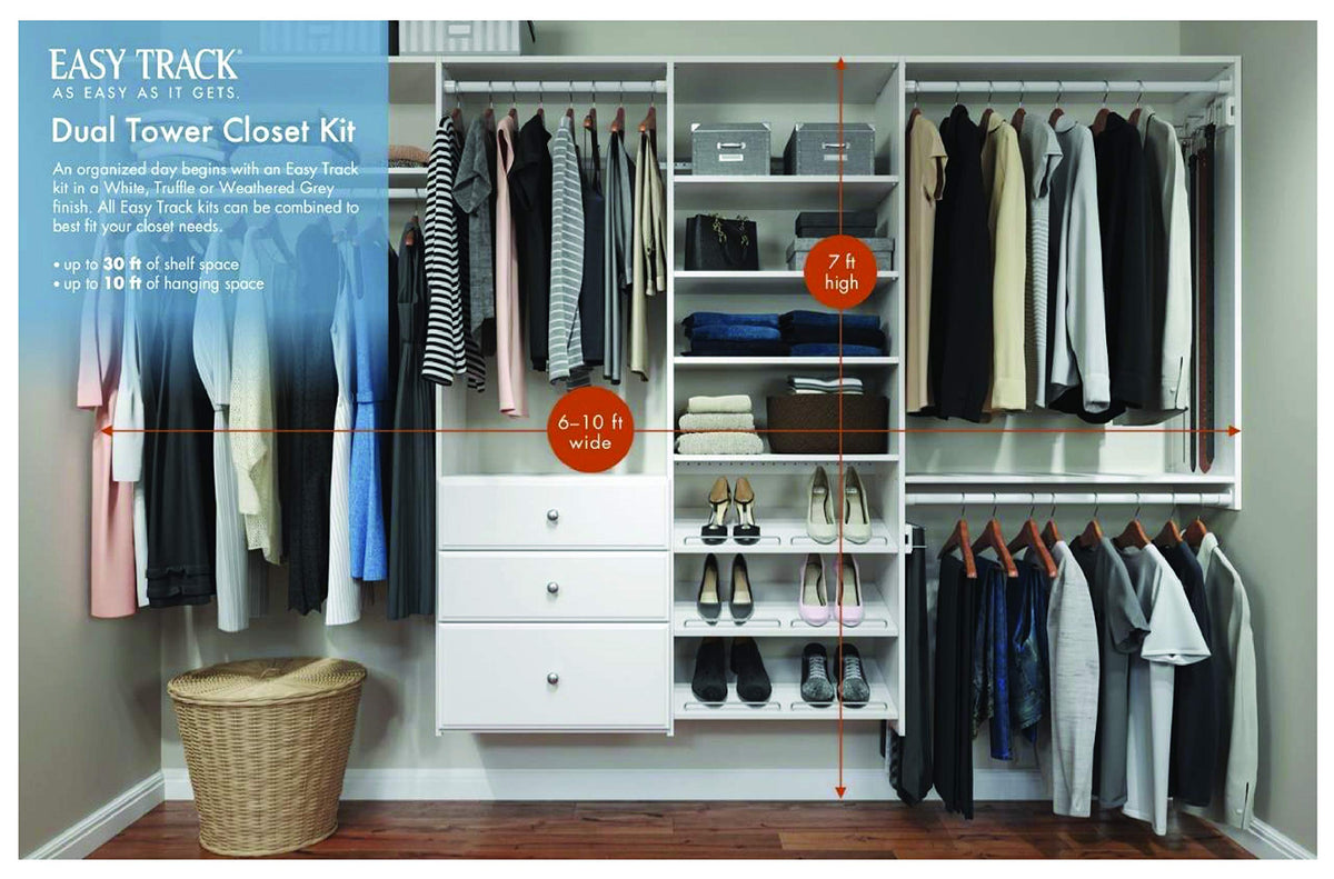 Dual-Tower Closet Organizer