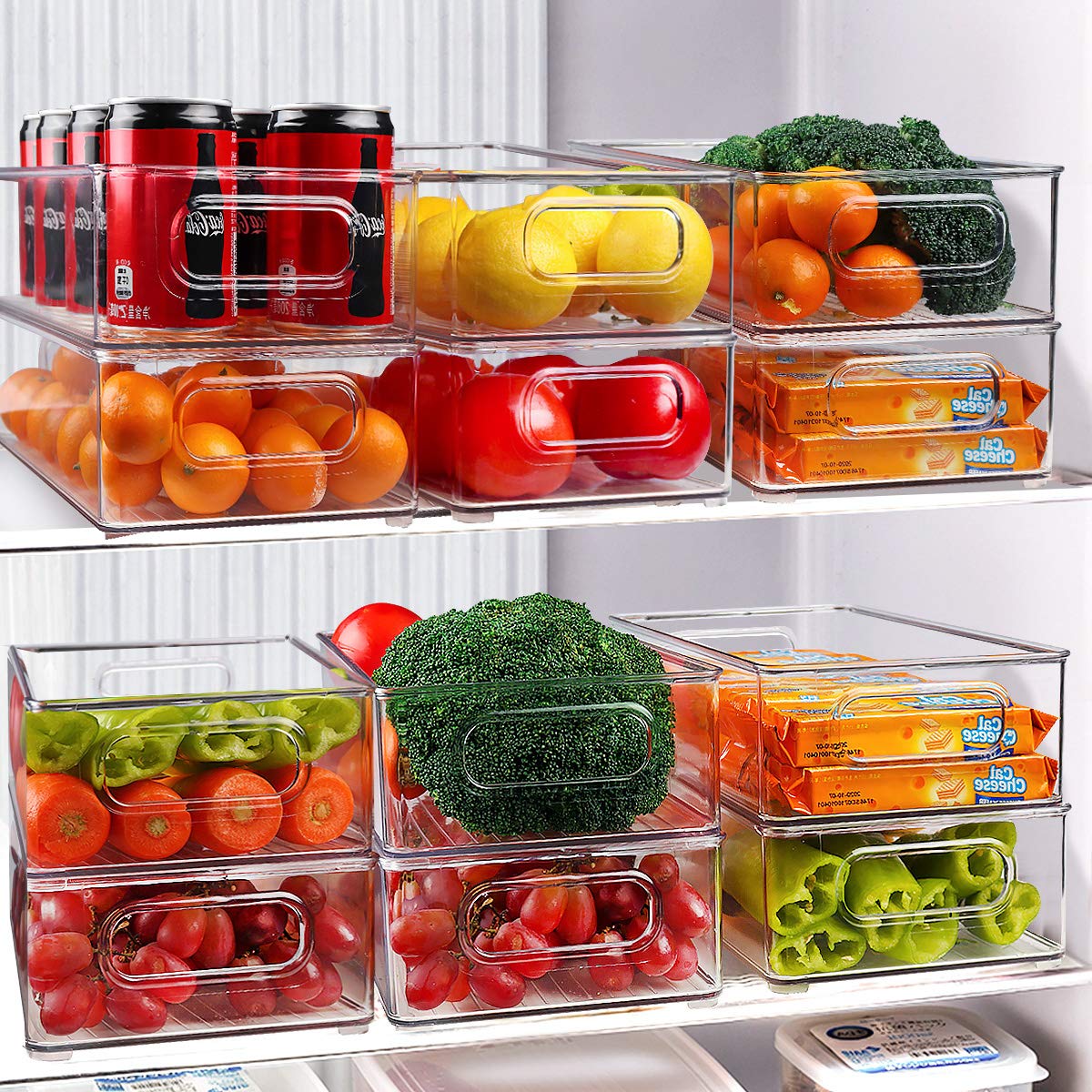 6-Pack Refrigerator Organizer Bins
