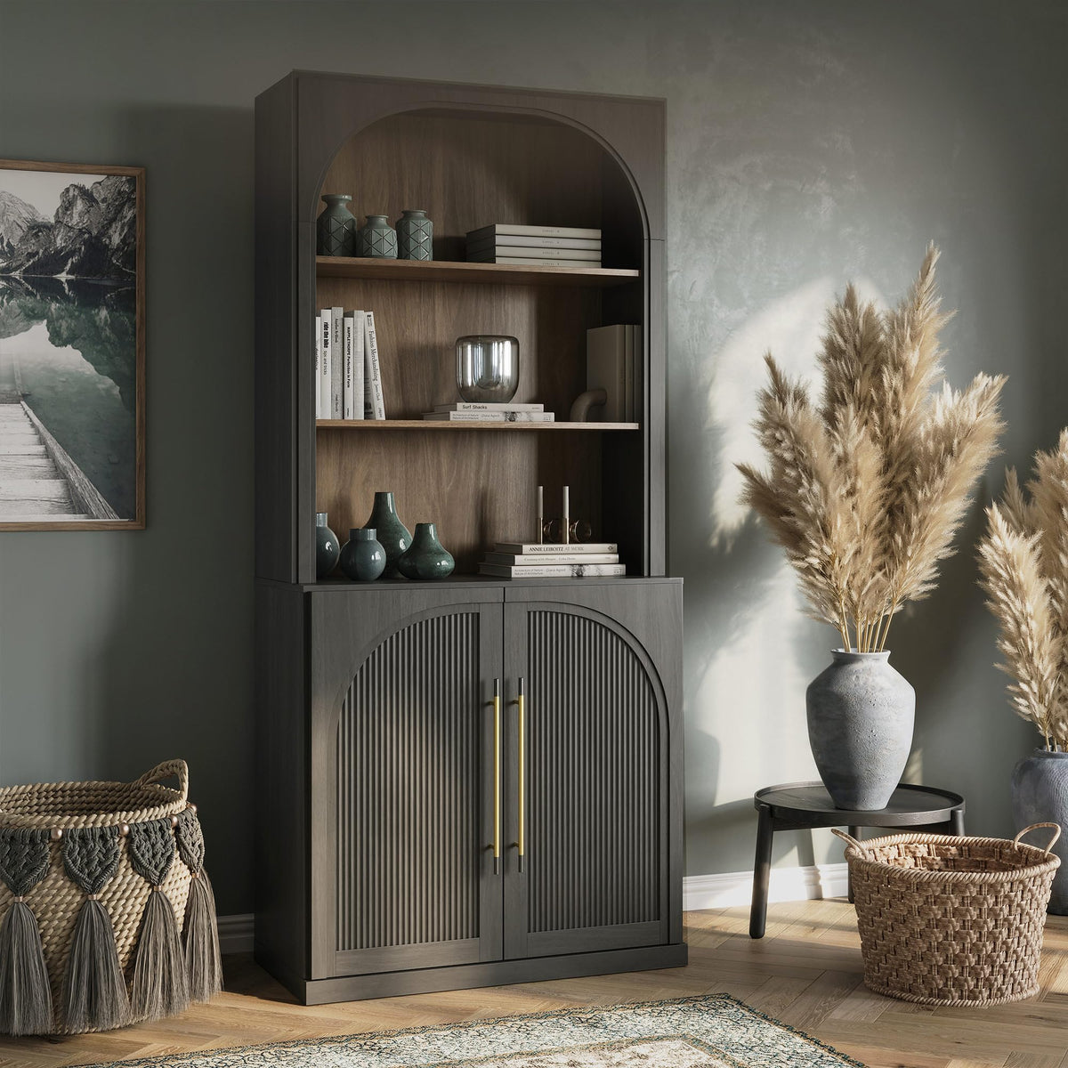Dual-Zone Display Bookcase