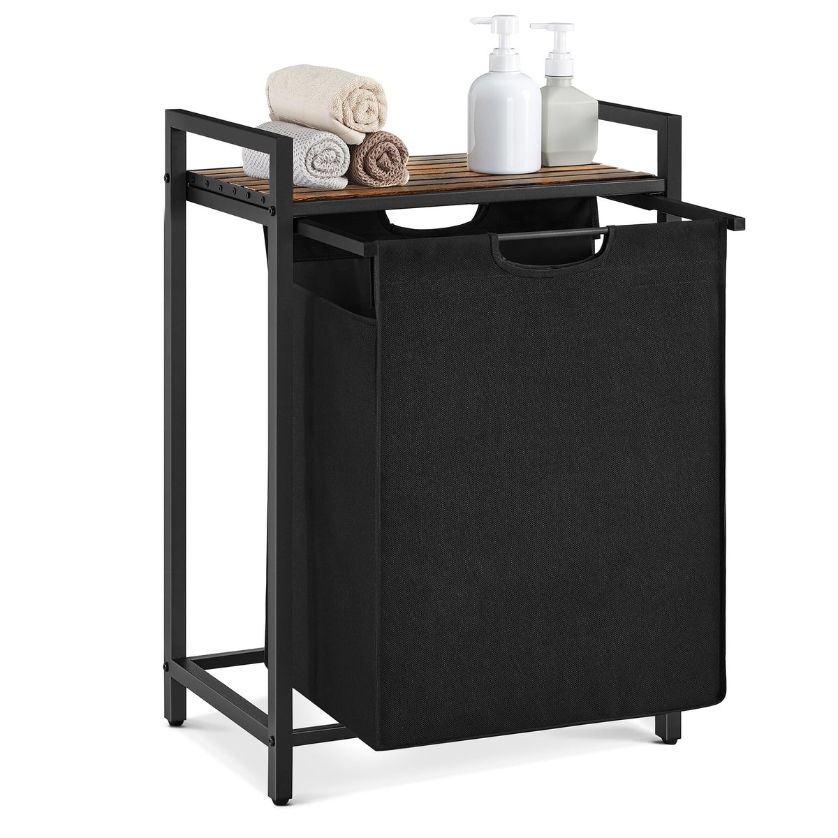 Laundry Hamper with Storage Shelf
