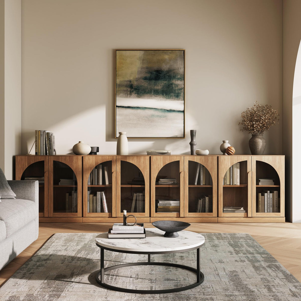 Dual-Zone Display Bookcase