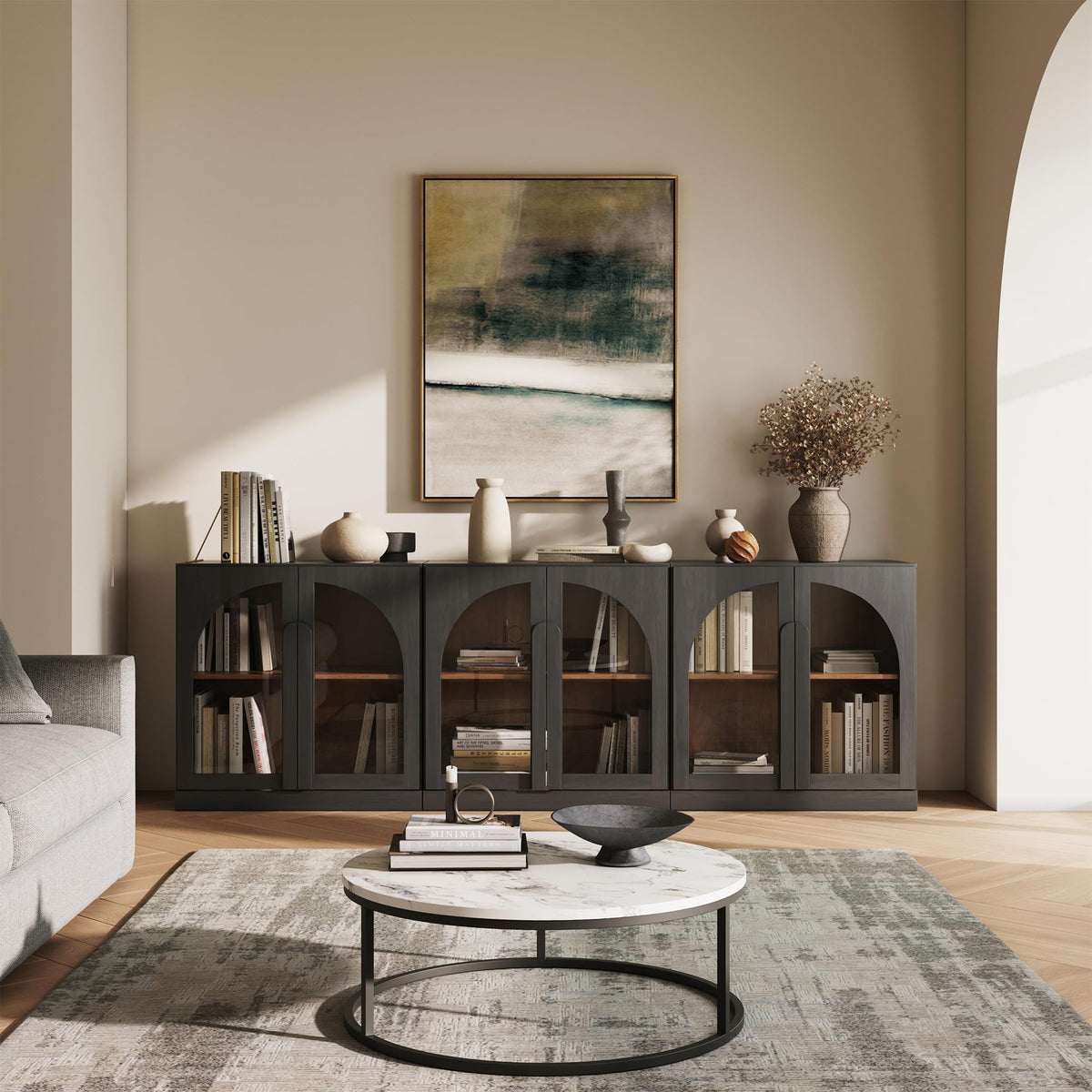 Dual-Zone Display Bookcase