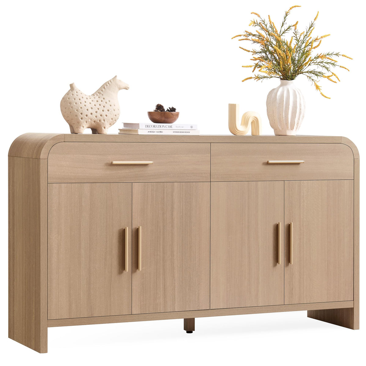 59-Inch Curved Sideboard Cabinet