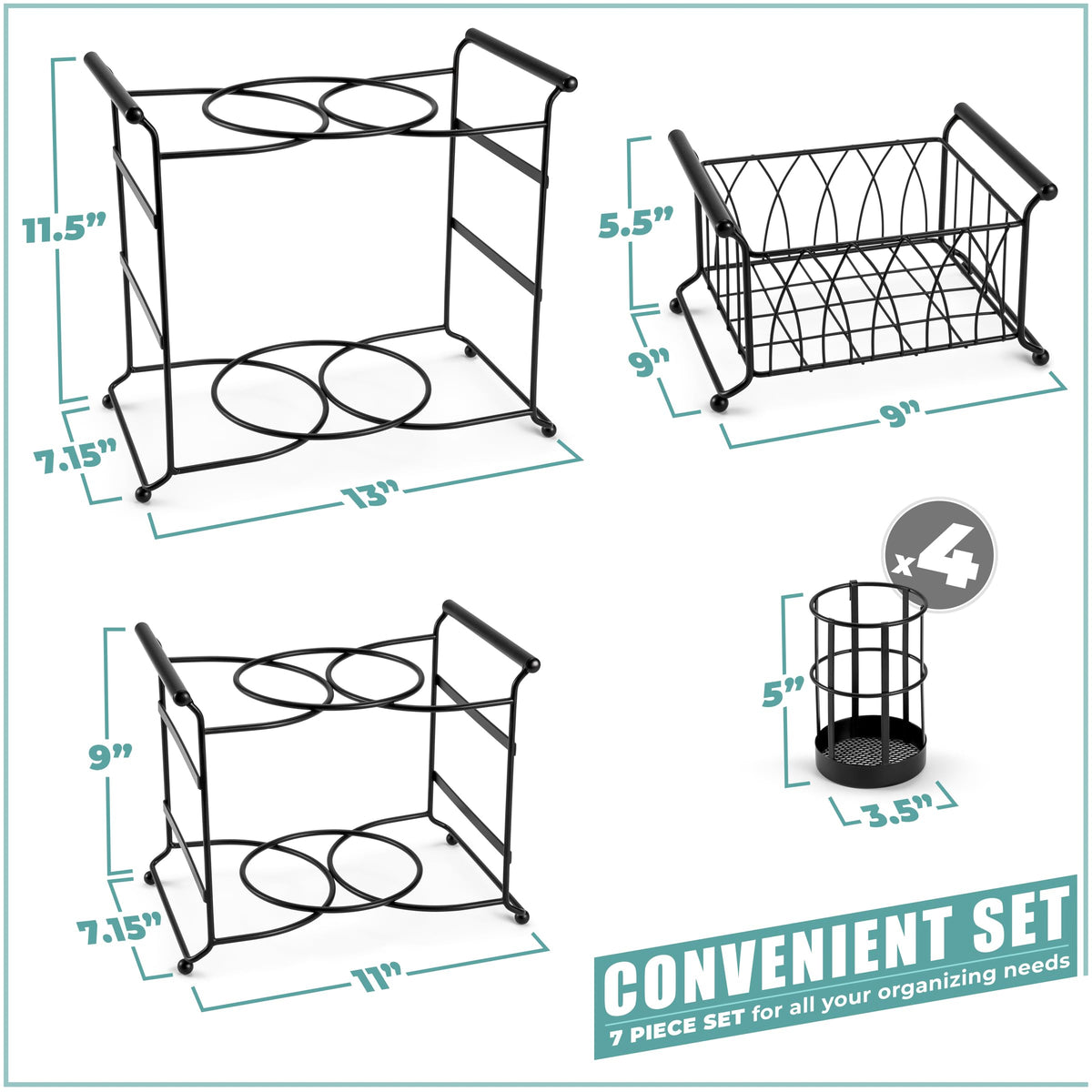 7-Piece Buffet Tableware Caddy