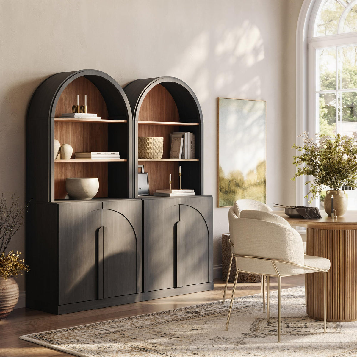 Dual-Zone Display Bookcase