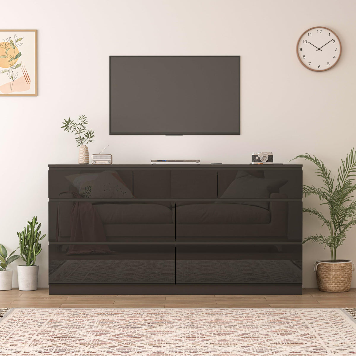 9-Drawer Dresser with Charging Station