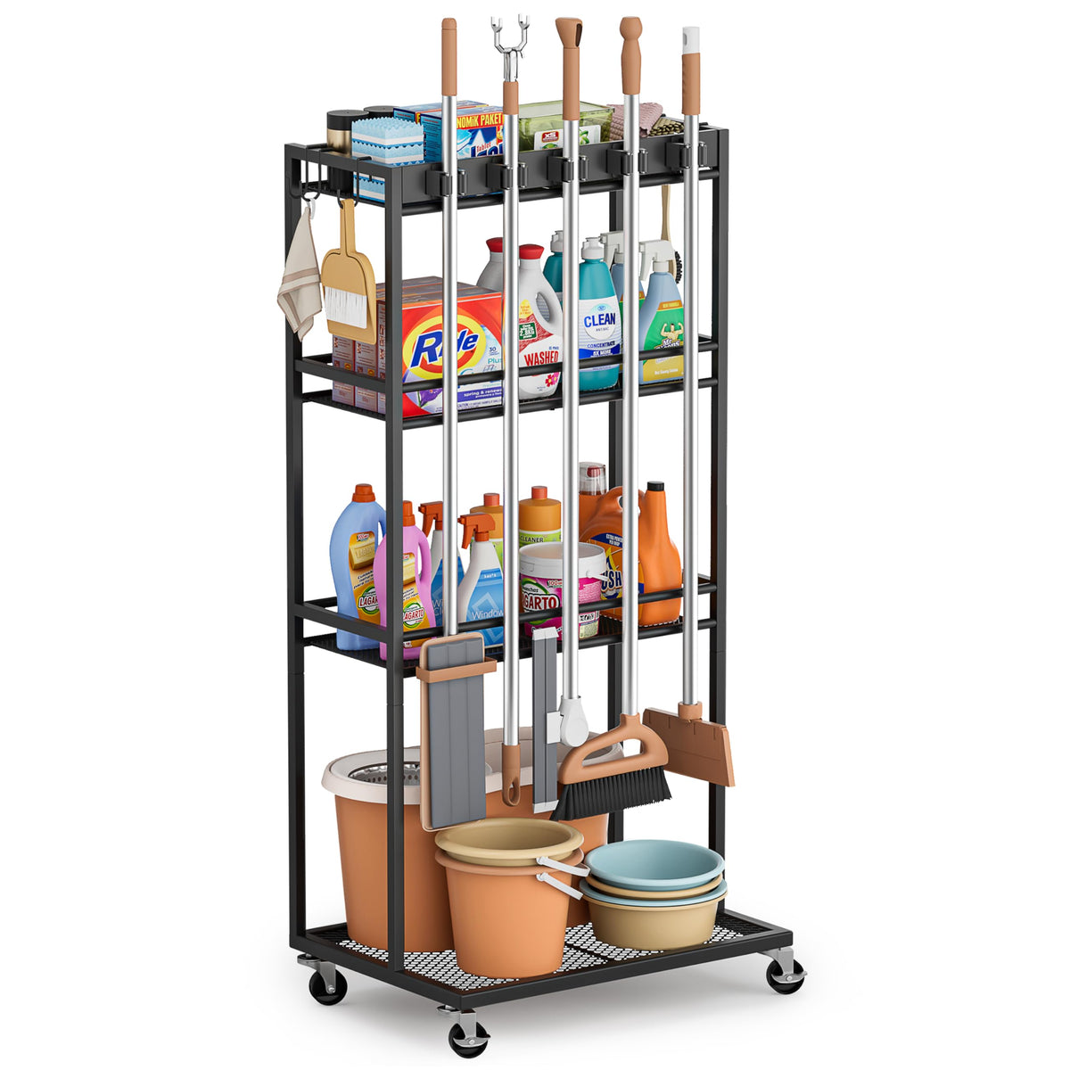 Slim Rolling Cleaning Cart