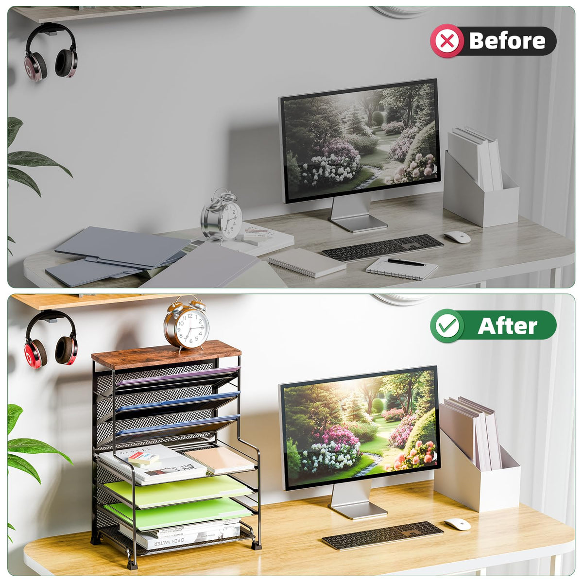 Multi-Tier Desk File Organizer