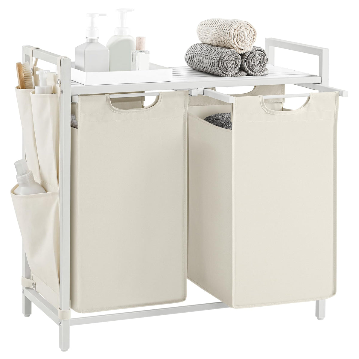 Laundry Hamper with Storage Shelf