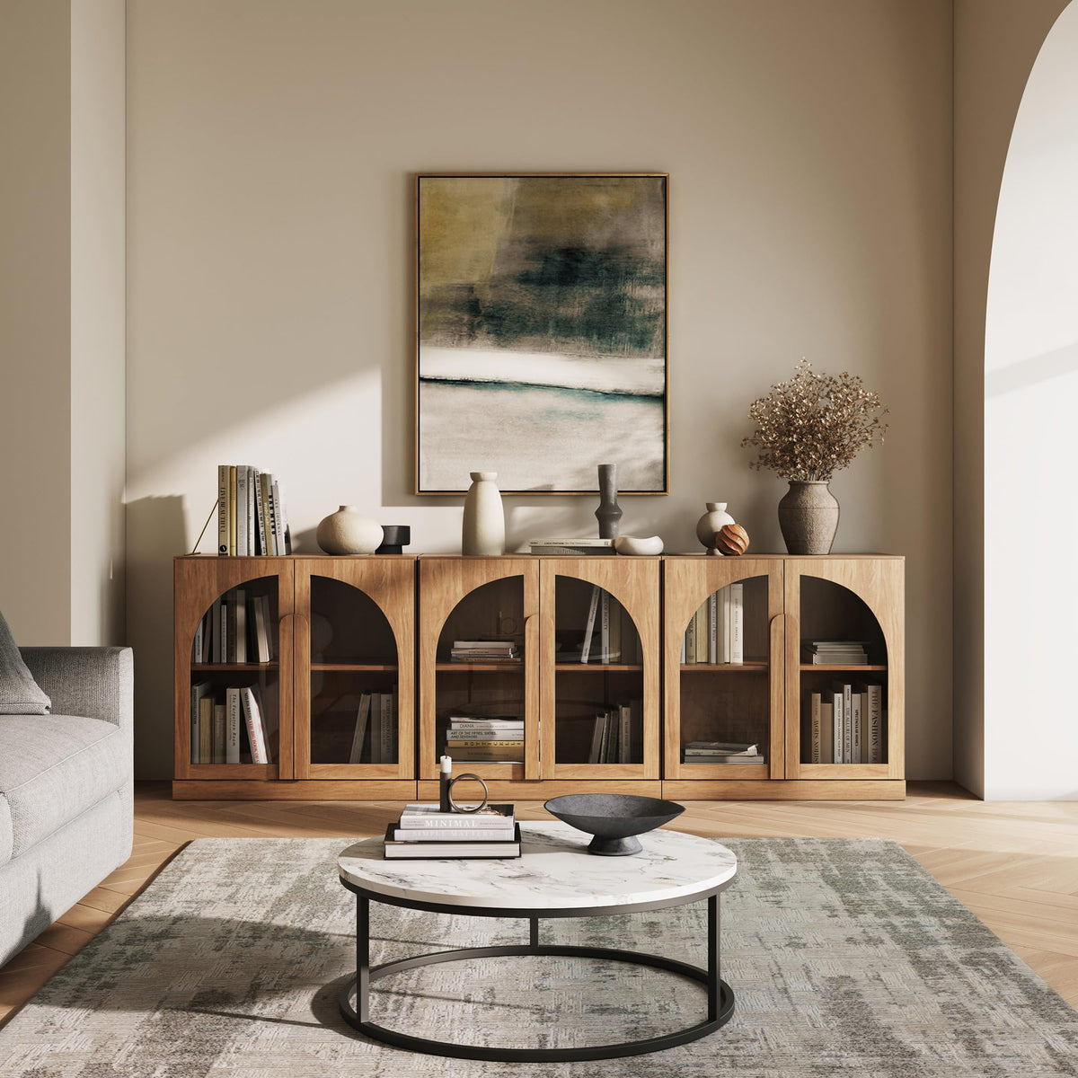 Dual-Zone Display Bookcase