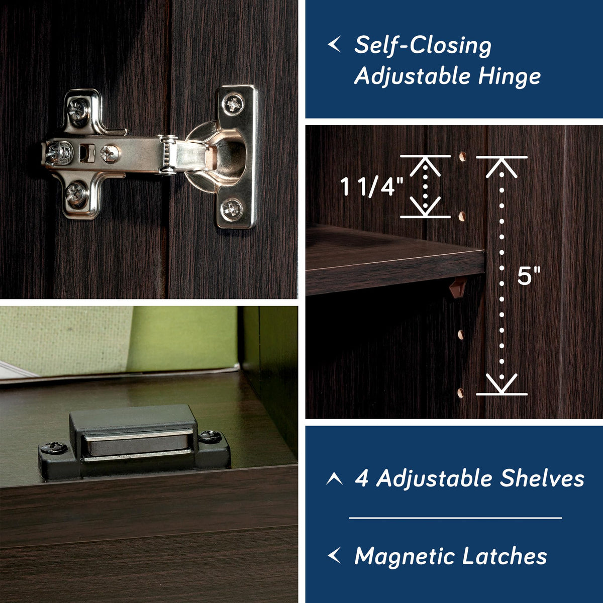 Freestanding Adjustable Storage Cabinet