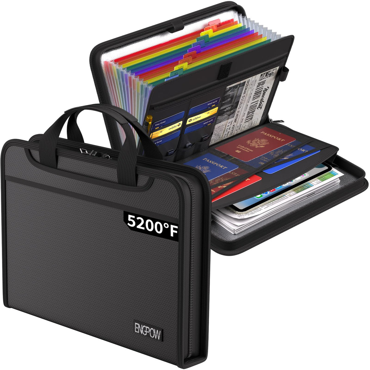 Fire-Resistant Accordion File Organizer