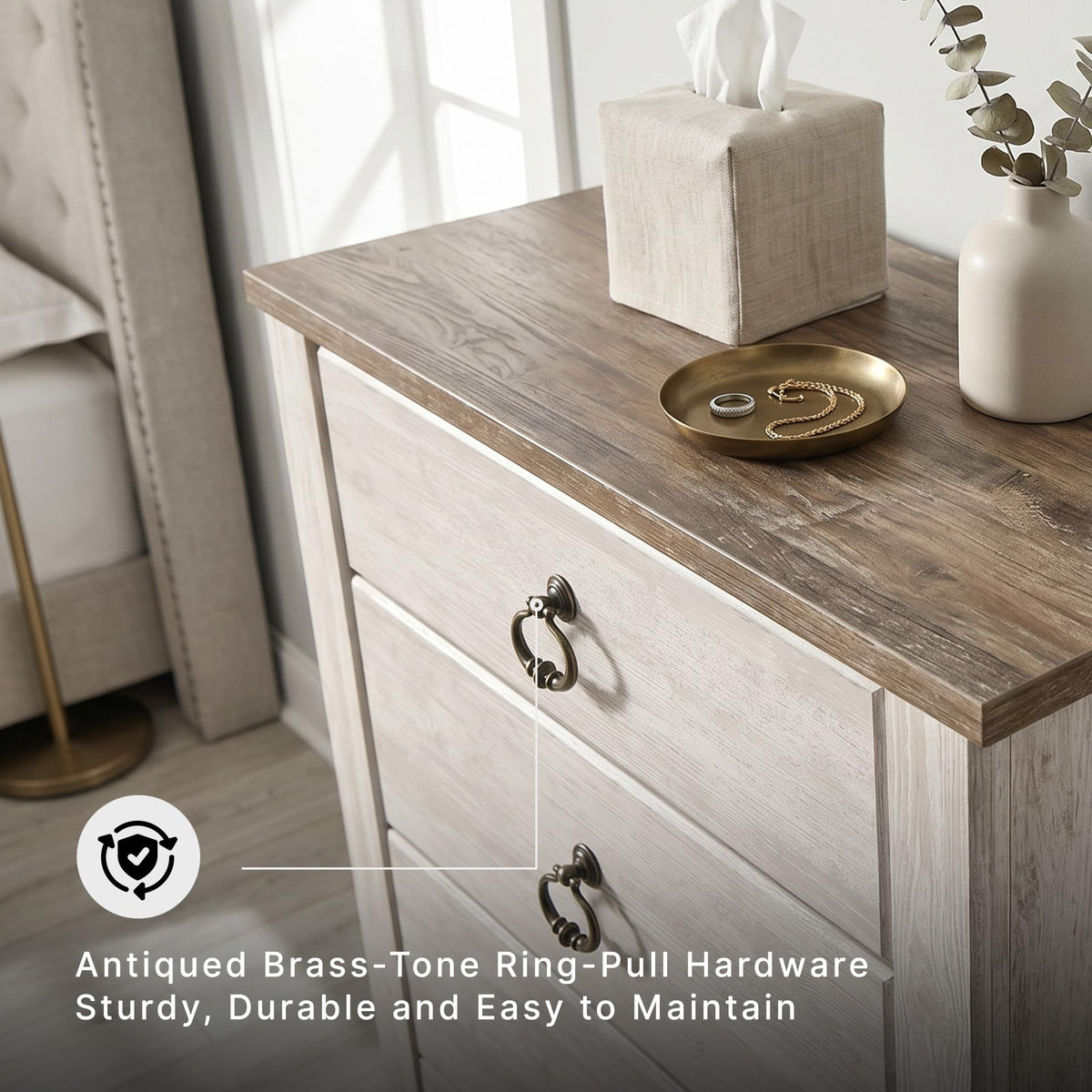 5-Drawer Wood Bedroom Chest