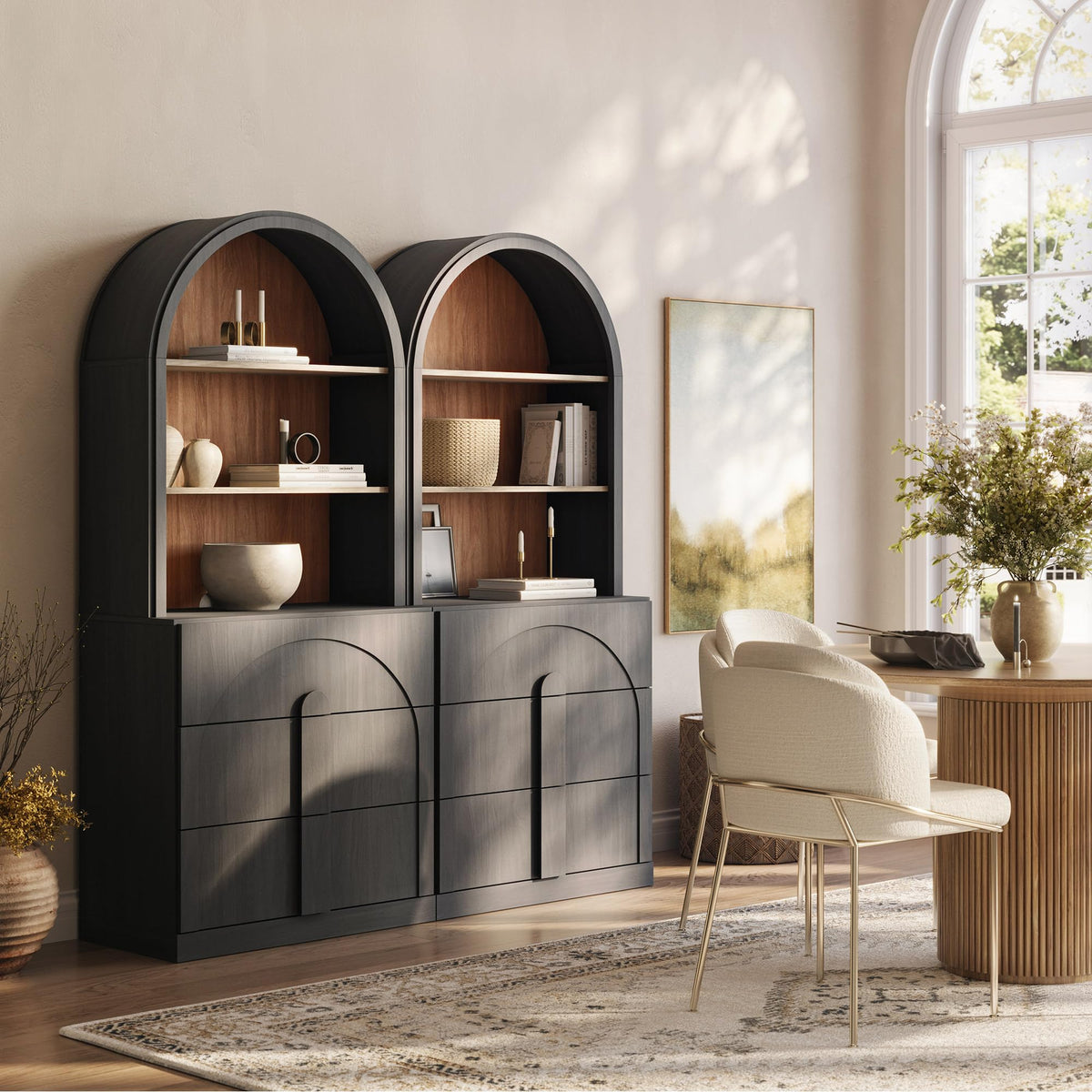 Dual-Zone Display Bookcase