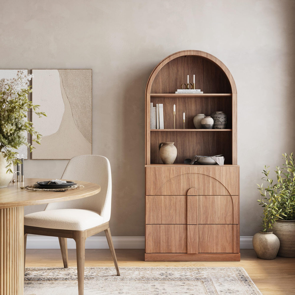 Dual-Zone Display Bookcase