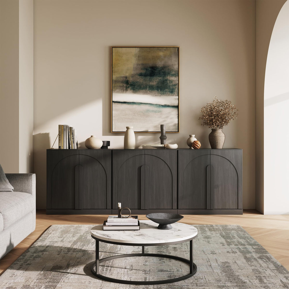 Dual-Zone Display Bookcase