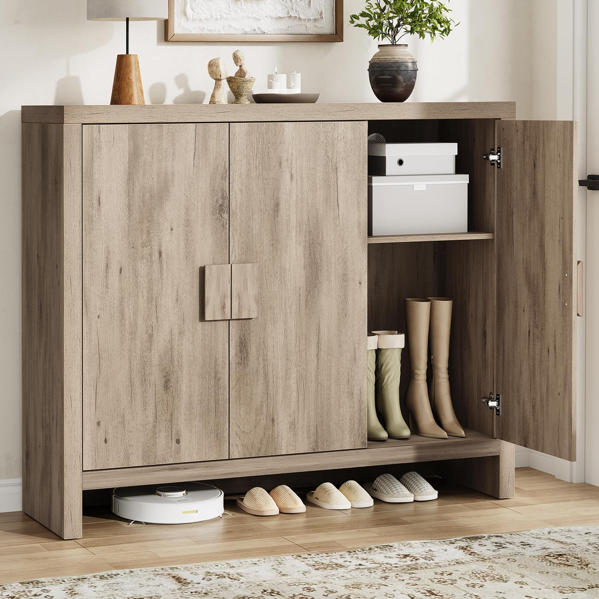 3-Door Entryway Shoe Cabinet