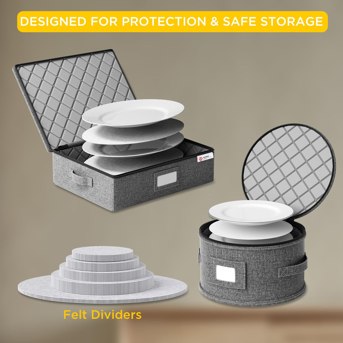 8-Piece Dinnerware Storage Set