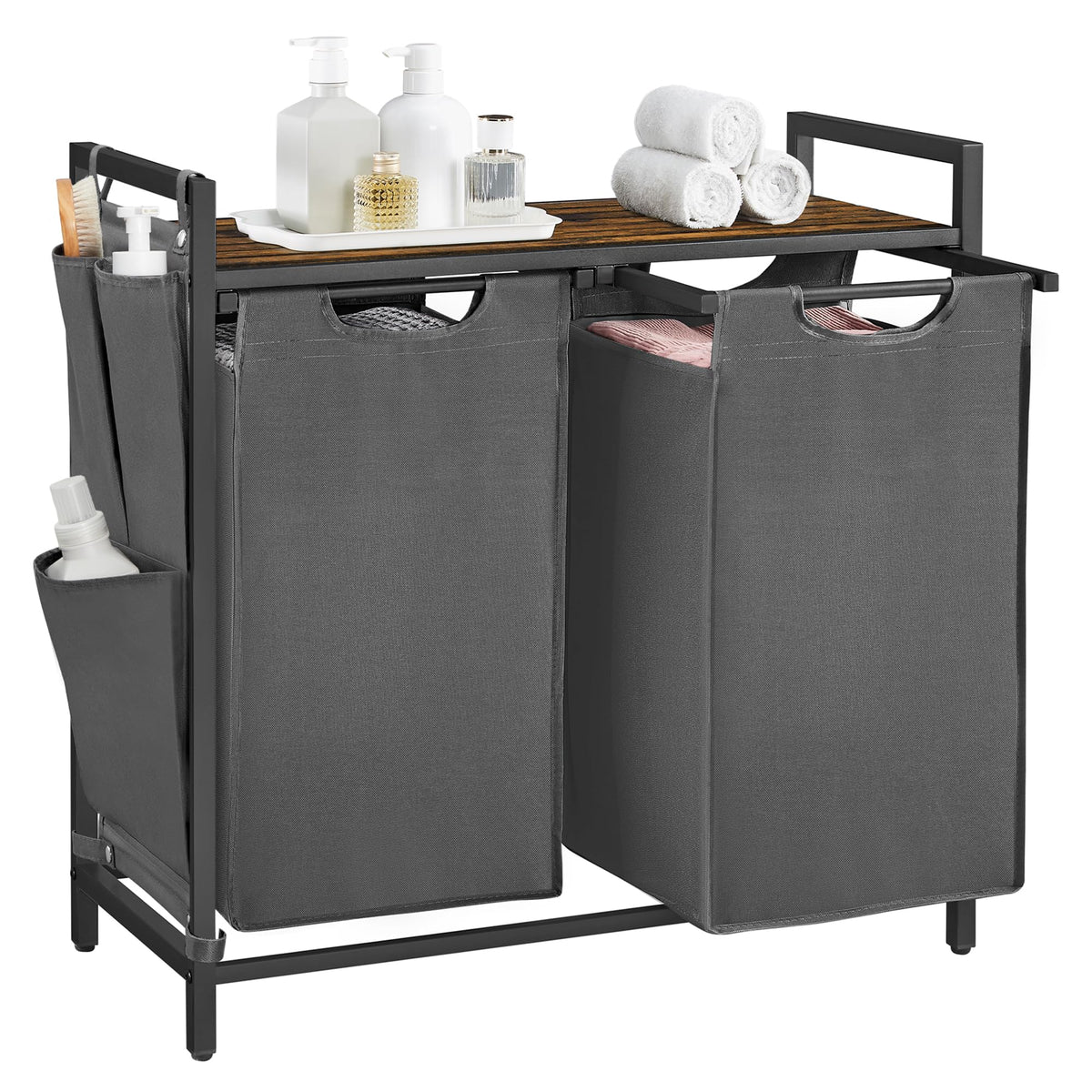 Laundry Hamper with Storage Shelf