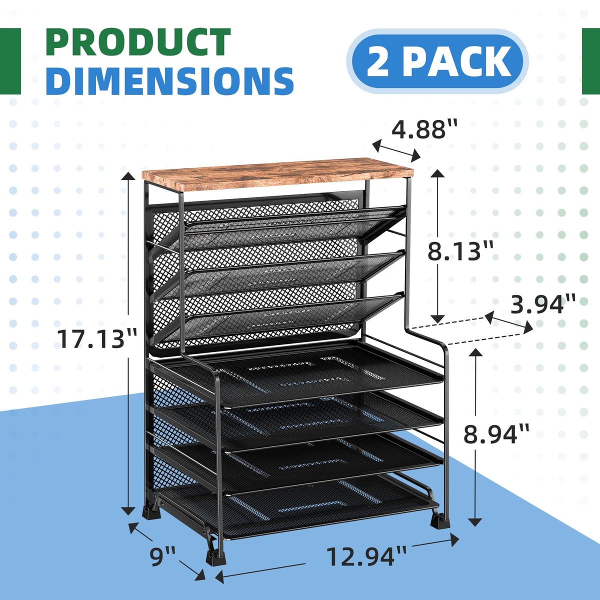 Multi-Tier Desk File Organizer