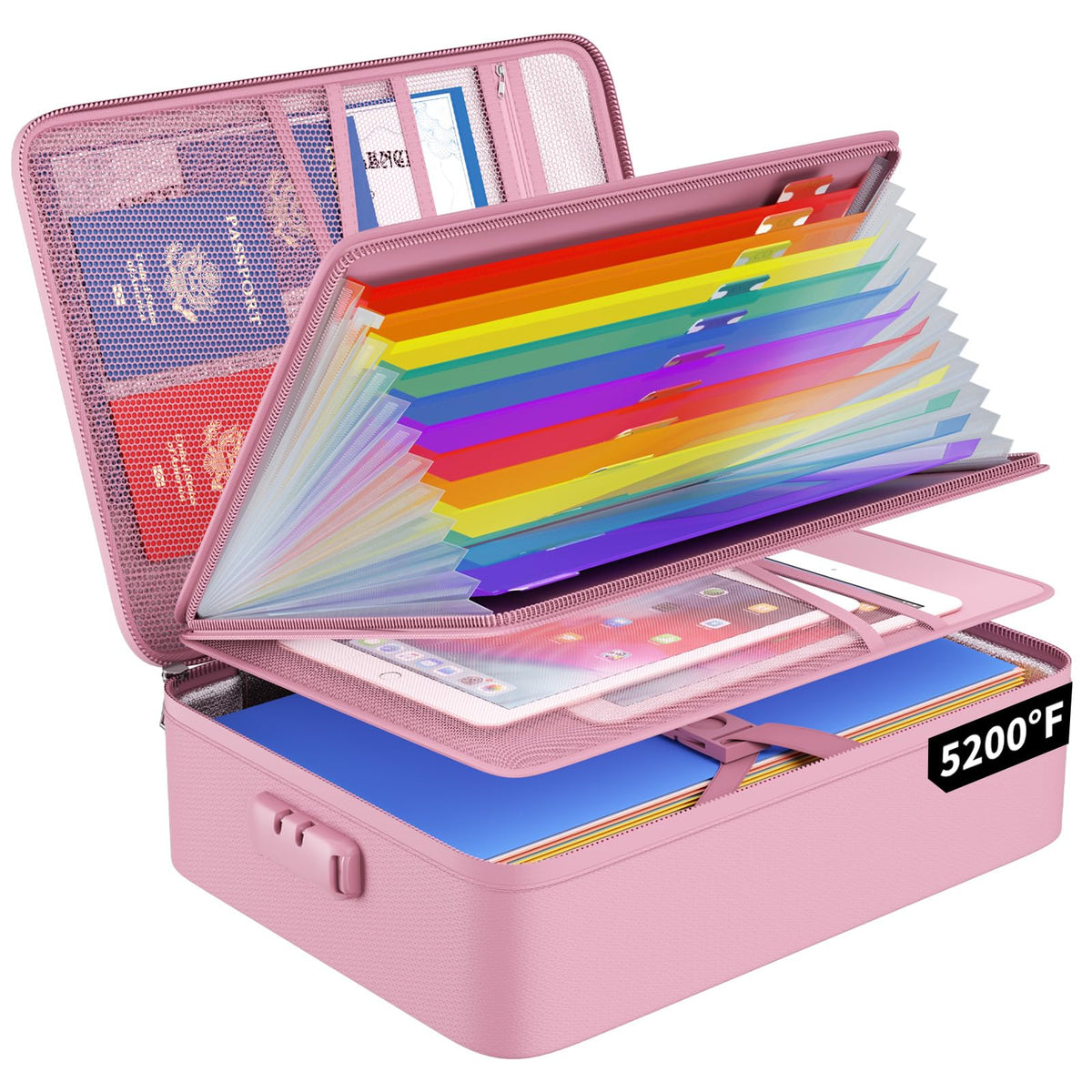 Fire-Resistant Accordion File Bag