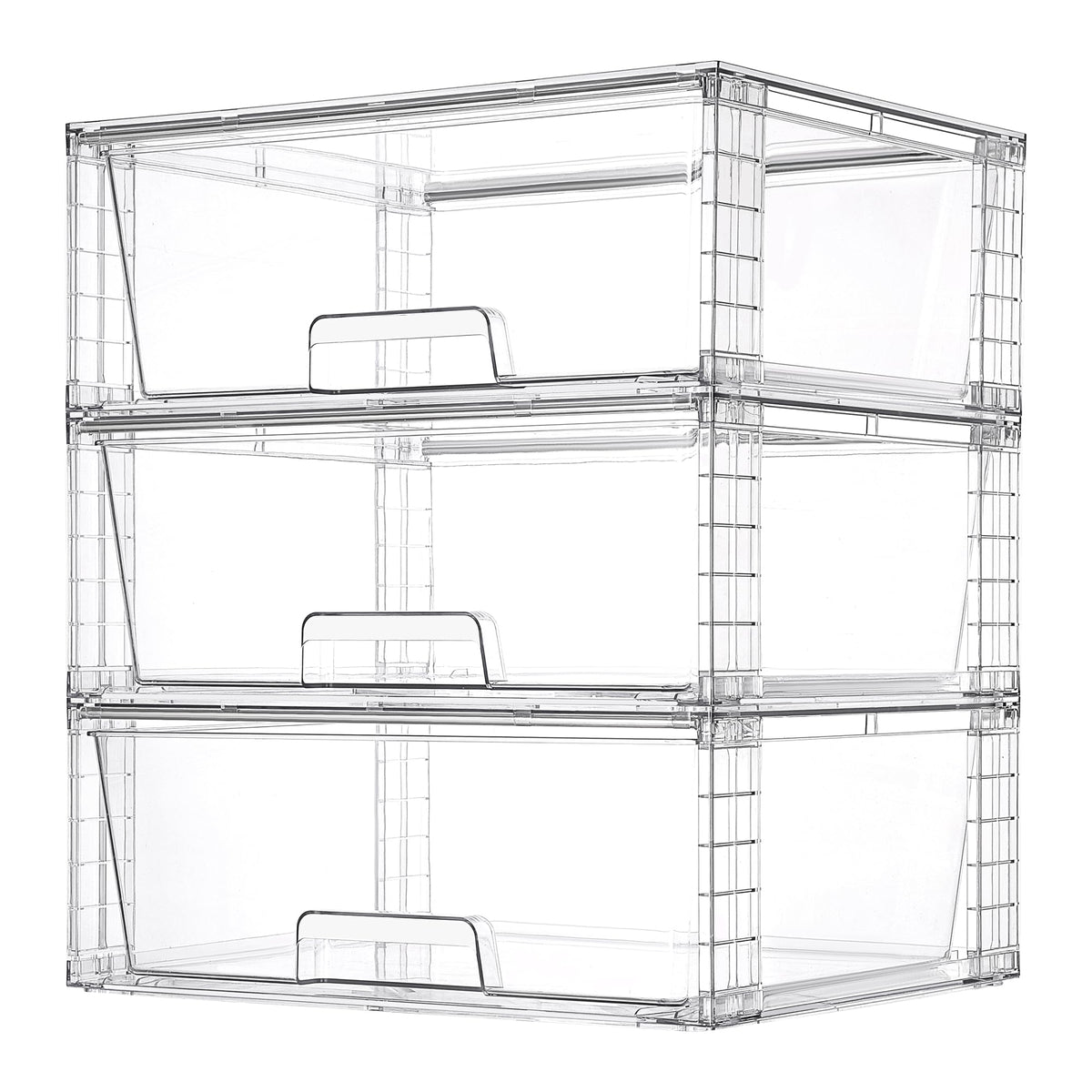 Vtopmart Large Clear Stackable Plastic Storage Drawers for Pantry，Closet