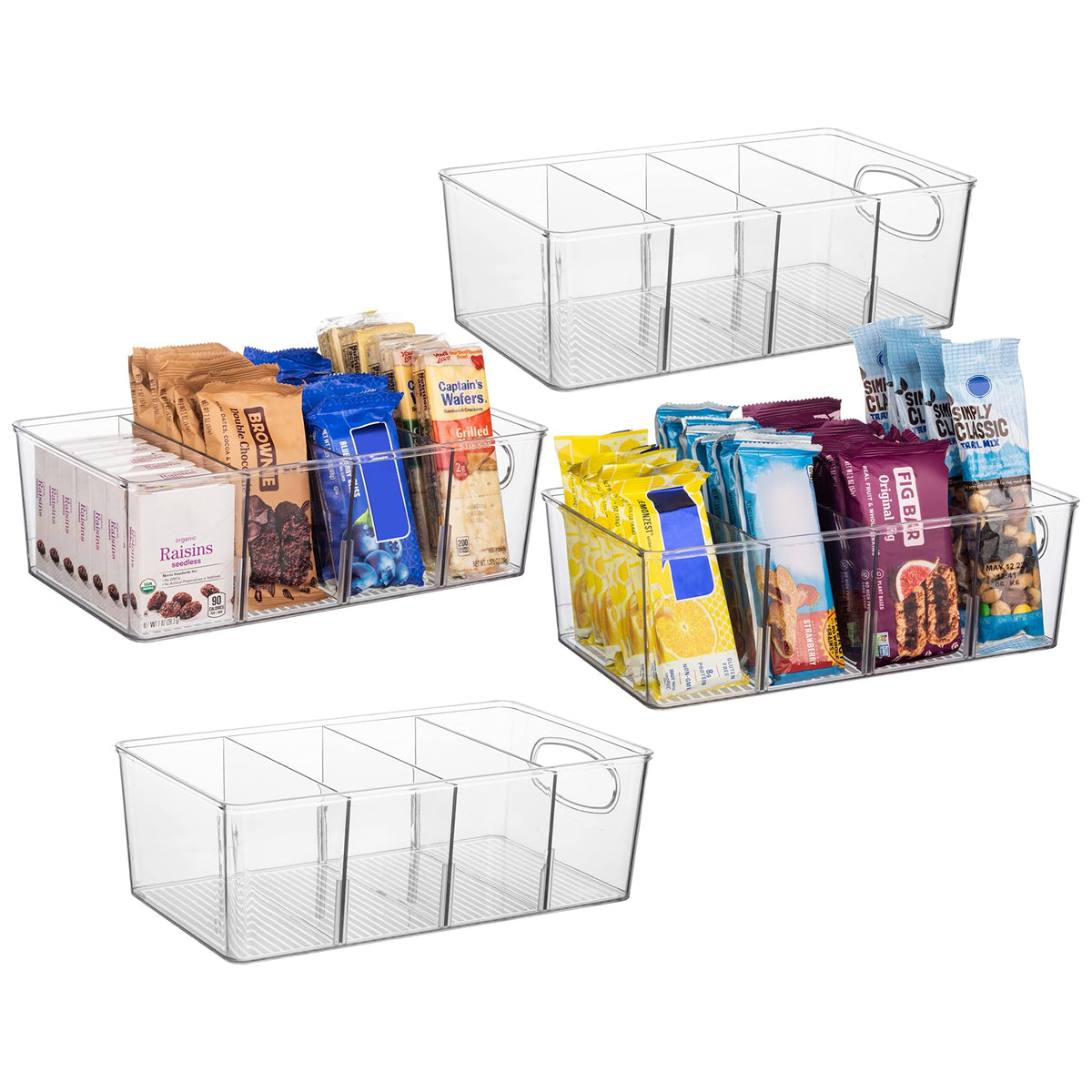 Divided Refrigerator Storage Bins