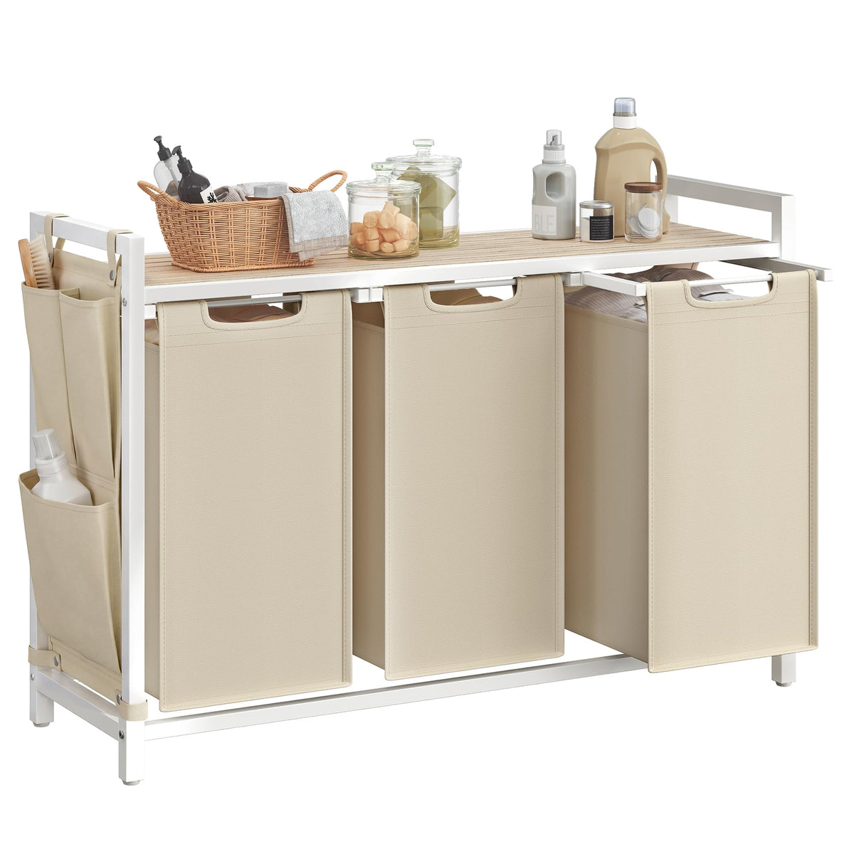 Laundry Hamper with Storage Shelf