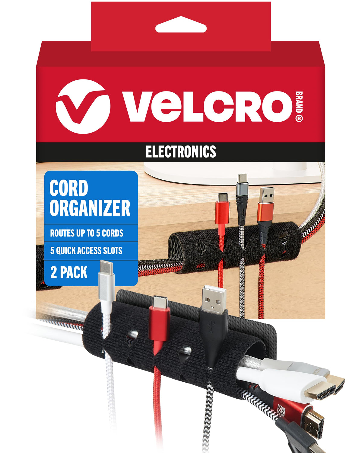 Reusable Hook-and-Loop Cable Ties