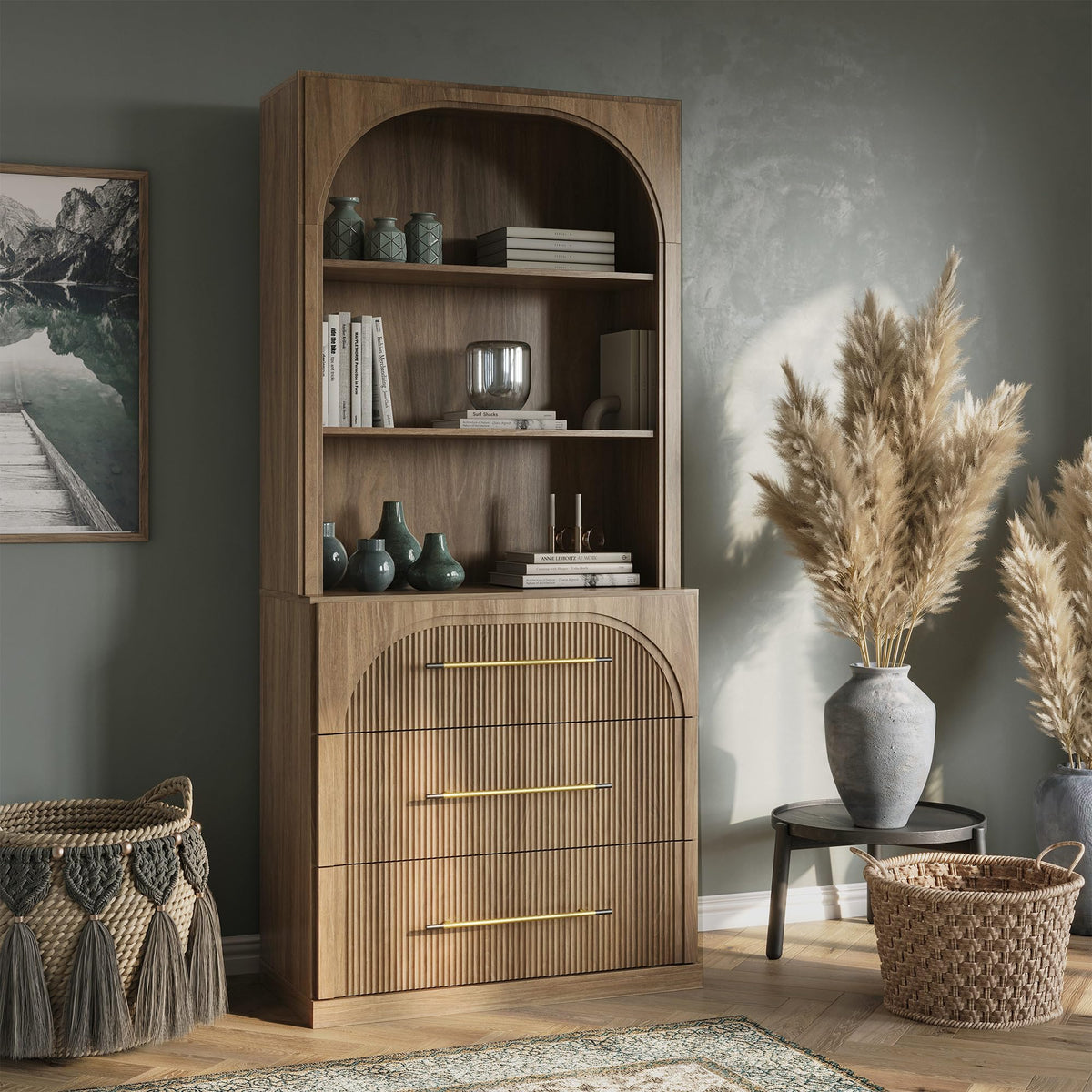 Dual-Zone Display Bookcase