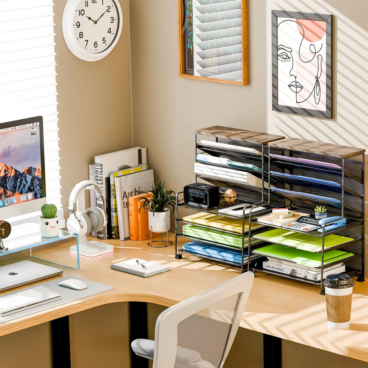 Multi-Tier Desk File Organizer
