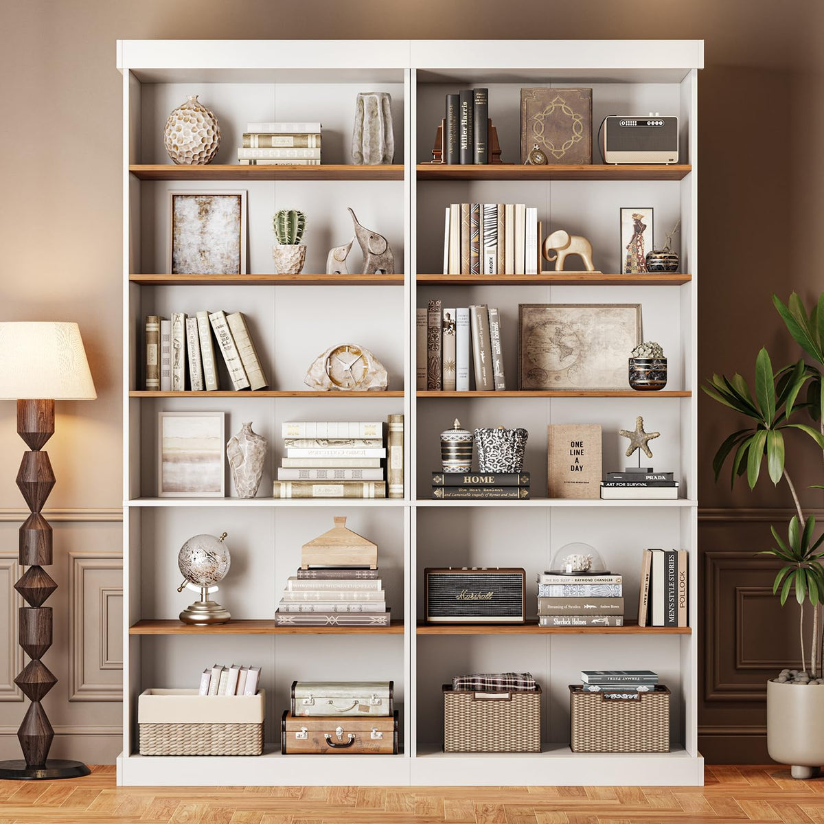 Farmhouse Glass-Door Bookcase