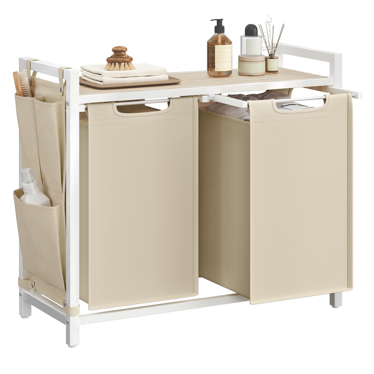 Laundry Hamper with Storage Shelf