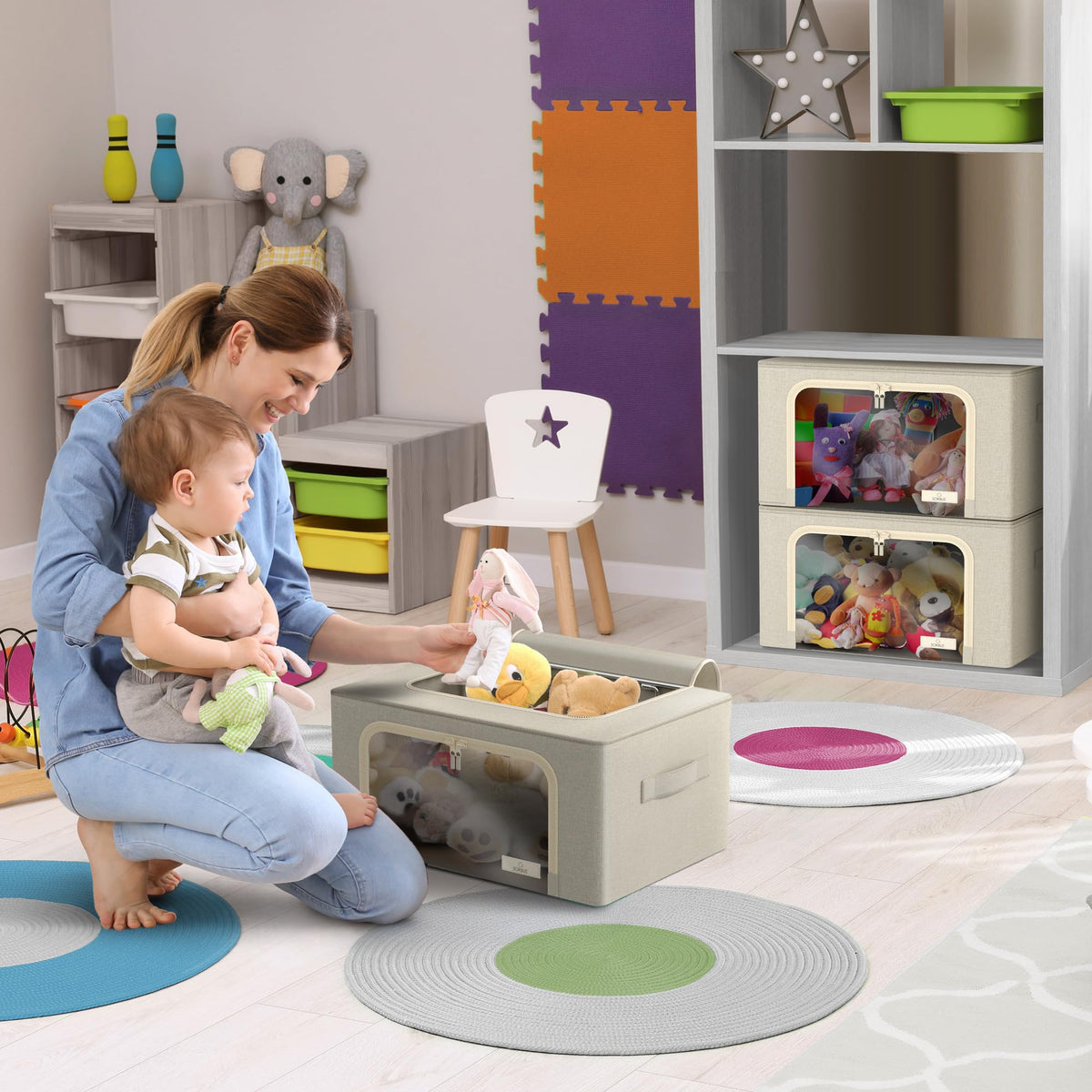 Foldable Fabric Storage Bins