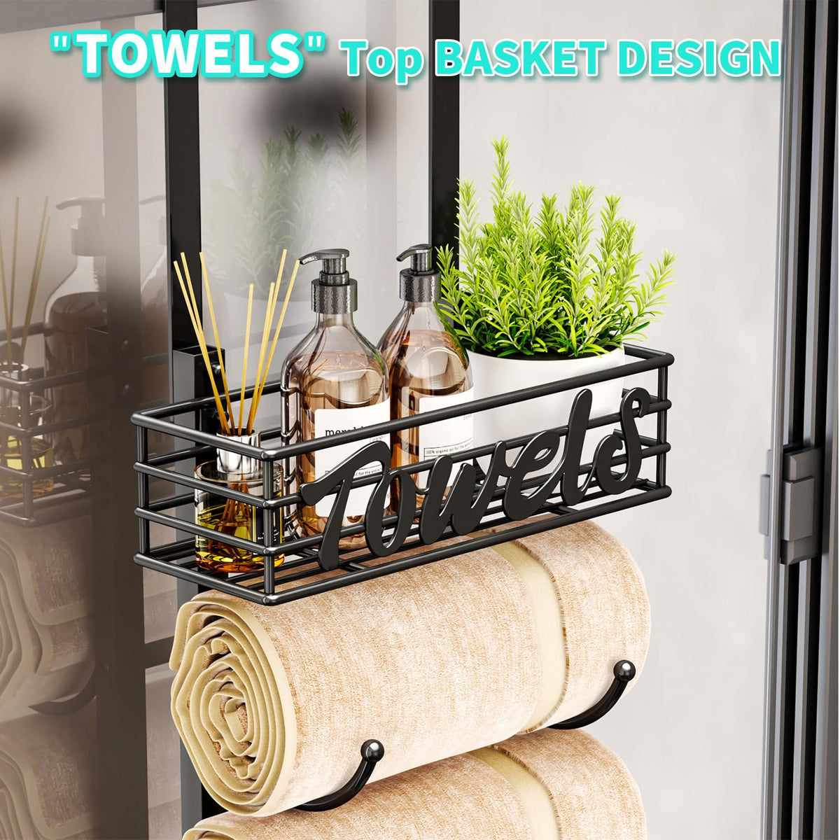 Over-Door Rolled Towel Rack