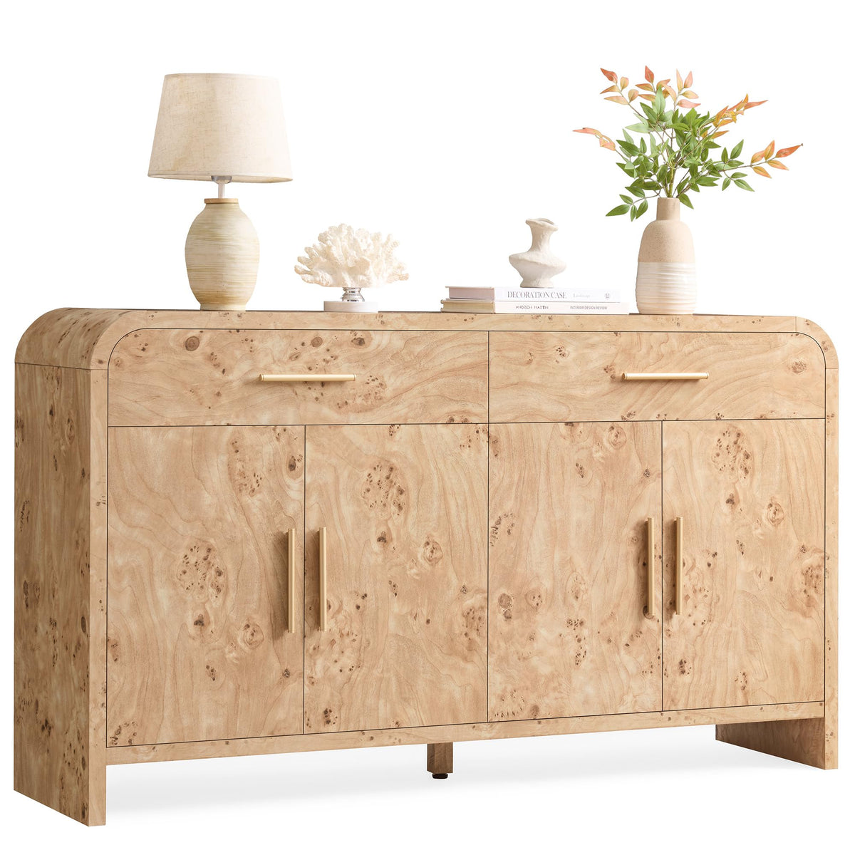 59-Inch Curved Sideboard Cabinet