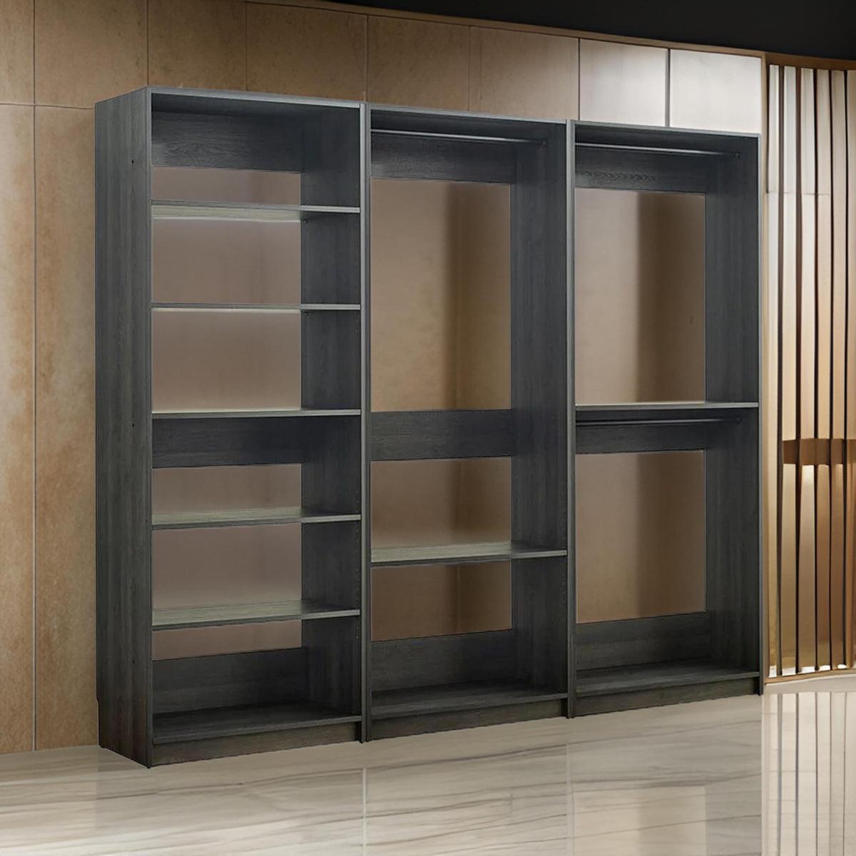 Modular Closet System with Shelves