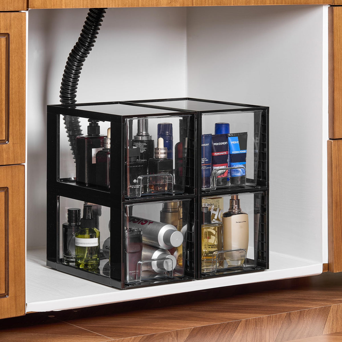 Vtopmart Large Clear Stackable Plastic Storage Drawers for Pantry，Closet