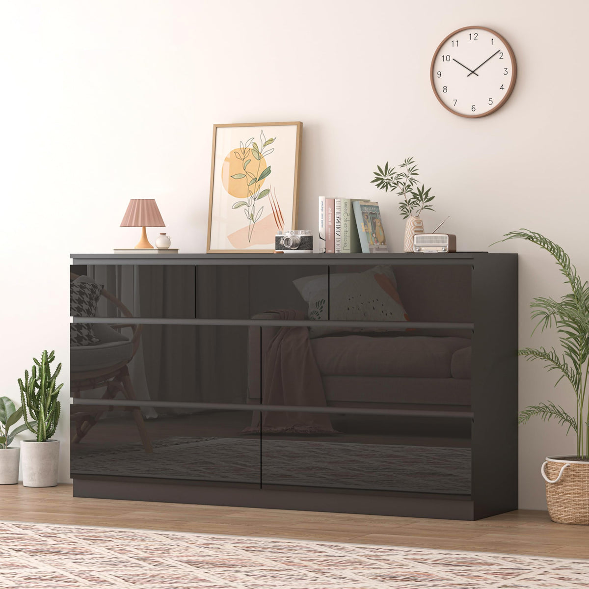 9-Drawer Dresser with Charging Station