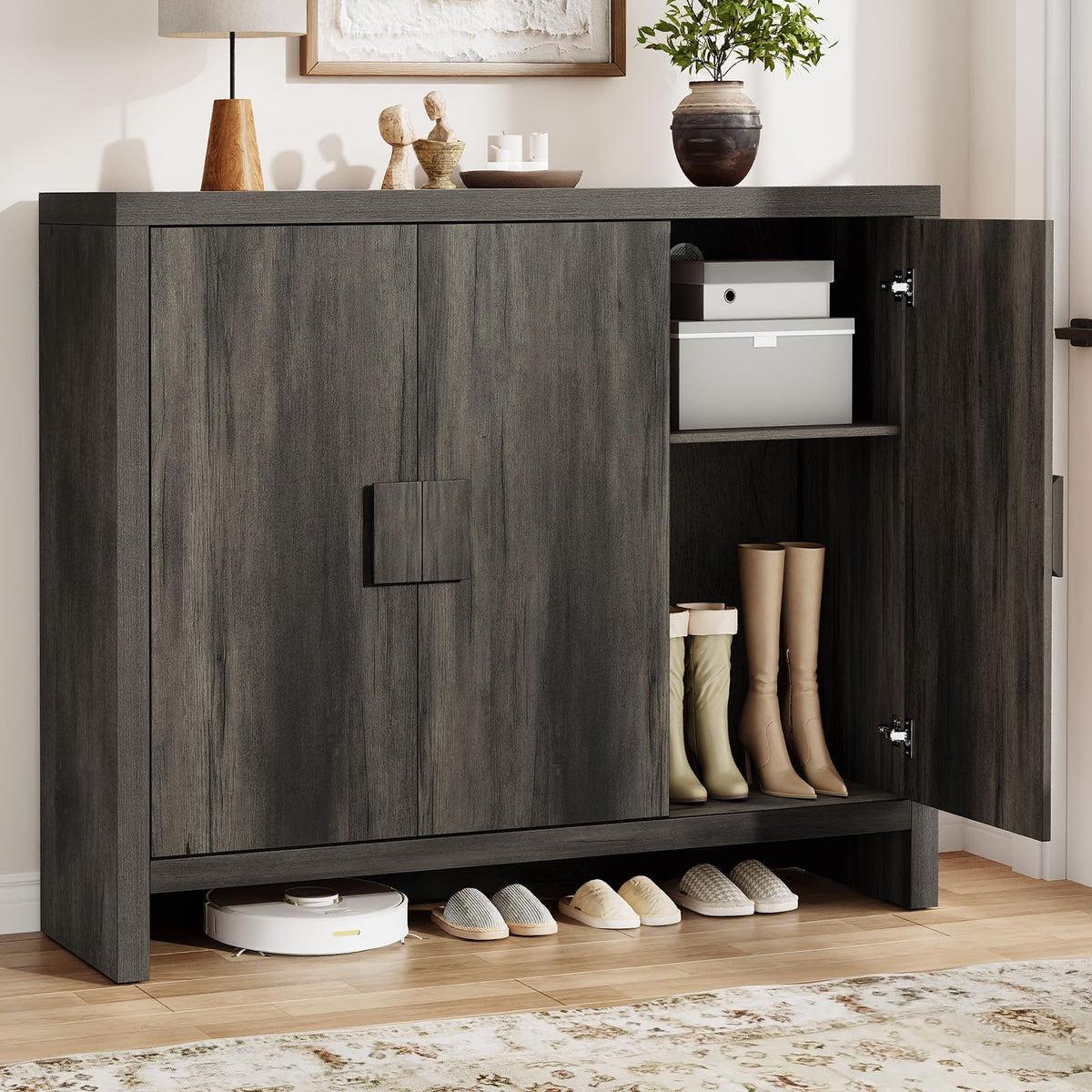 3-Door Entryway Shoe Cabinet