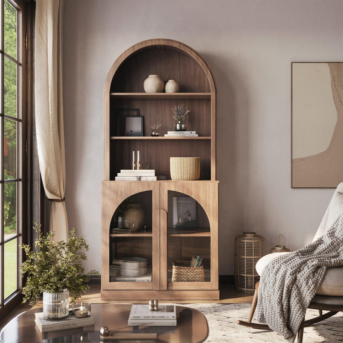 Dual-Zone Display Bookcase