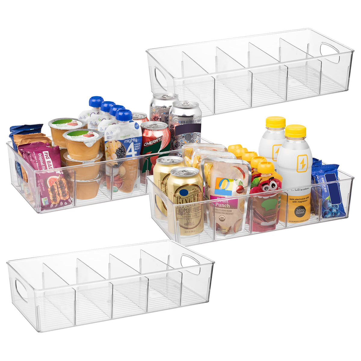 Divided Refrigerator Storage Bins
