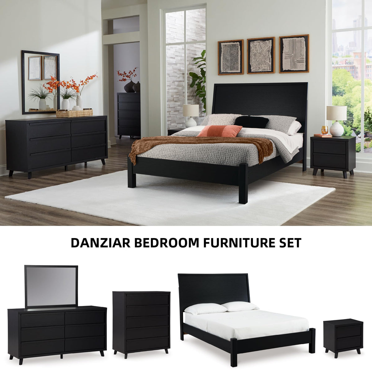 6-Drawer Cane-Detail Dresser