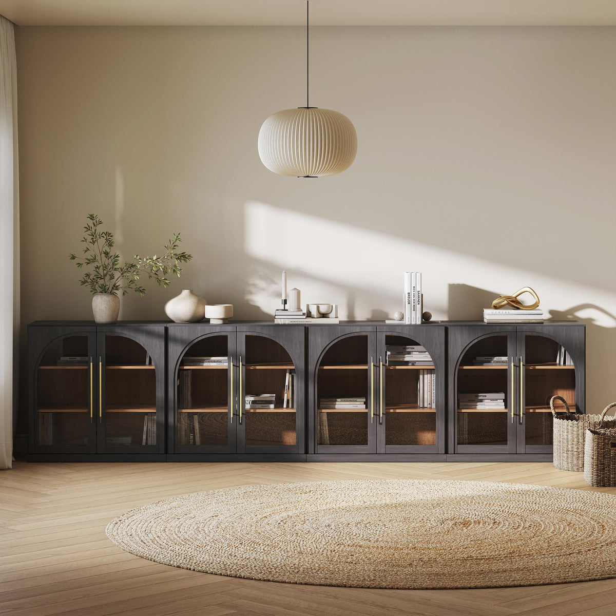 65-Inch Fluted Buffet Cabinet
