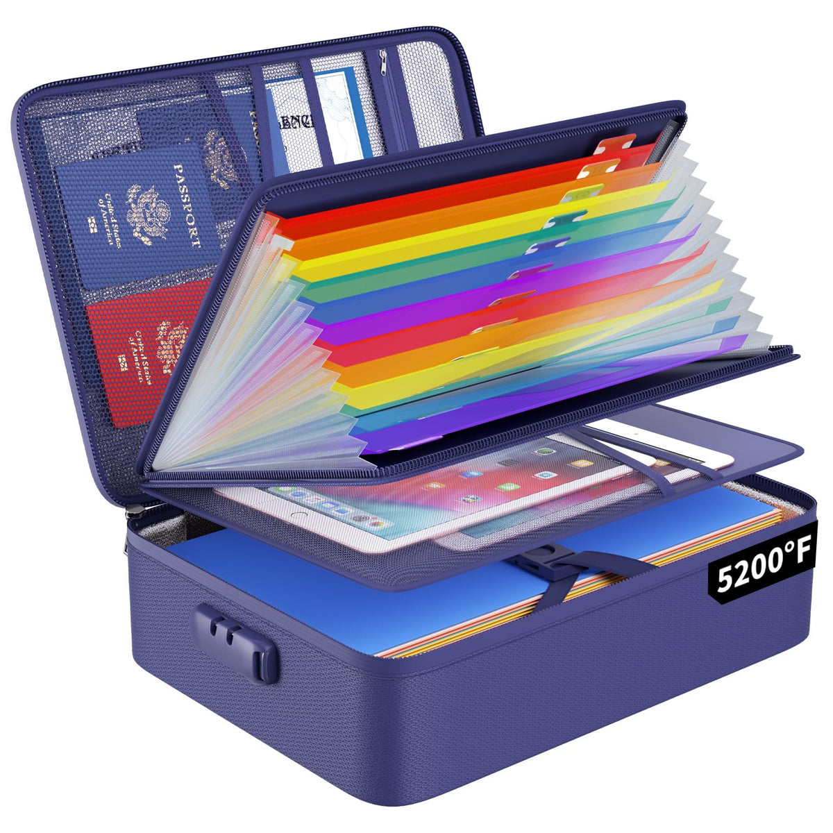 Fire-Resistant Accordion File Bag